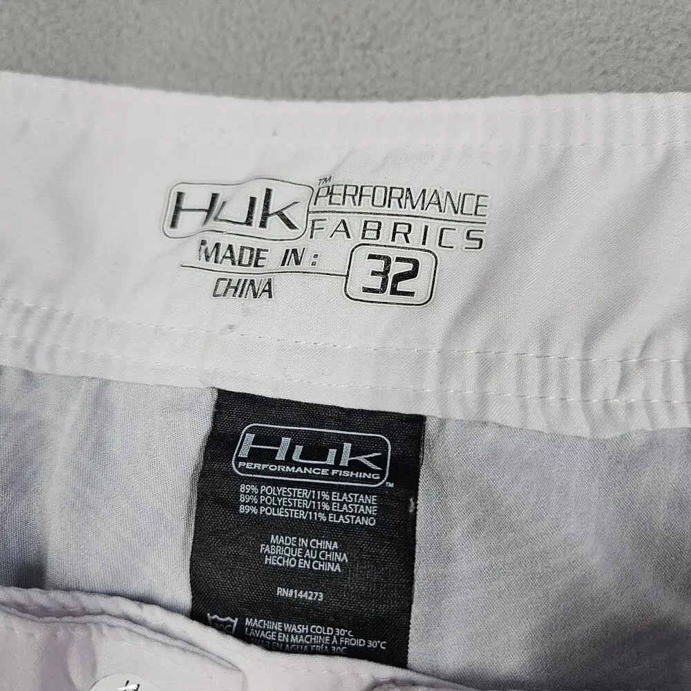 Huk Board Shorts Mens 32 Blue Performance Outdoors Fishing Hiking Swimming Beach